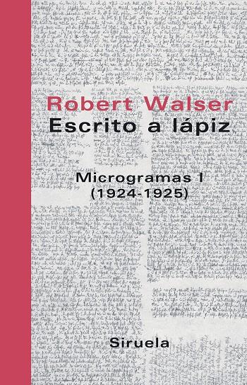 Escrito a lápiz I | 9788478448777 | Robert Walser