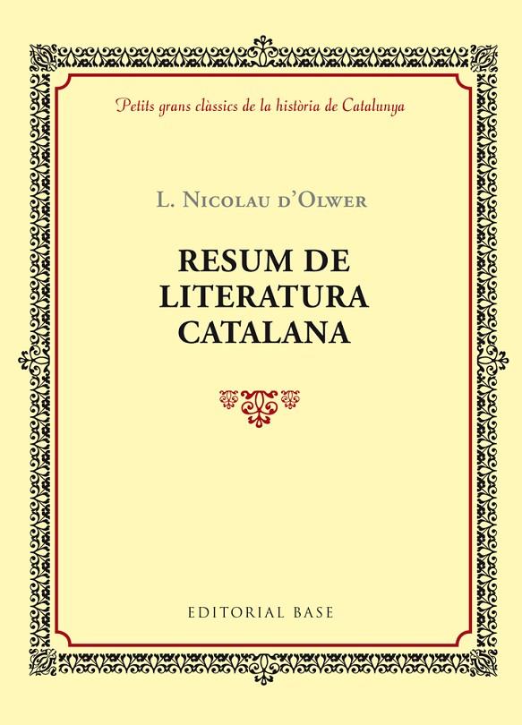 Resum de literatura catalana | 9788416587353 | Nicolau d'Olwer, Lluís