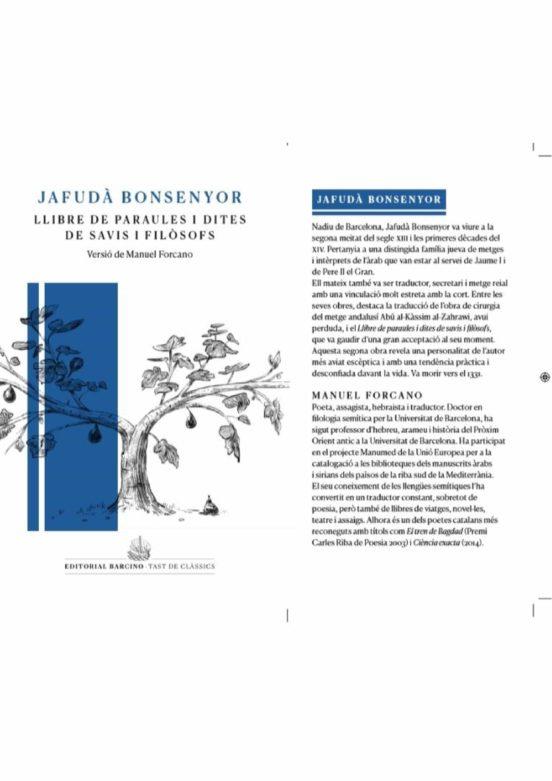 Llibre de paraules i dites de savis i filòsofs | 9788472268463 | Jafudà Bonsenyor