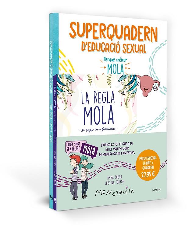 Pack Aprèn amb Menstruita (La regla mola + Superquadern d'educació sexual) | 9788419975065 | Salvia, Anna