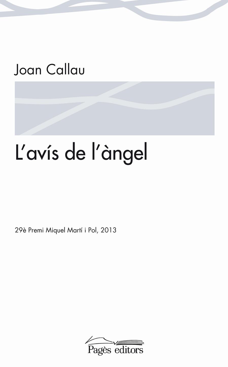 L avís de l àngel | 9788499755038 | Joan Callau