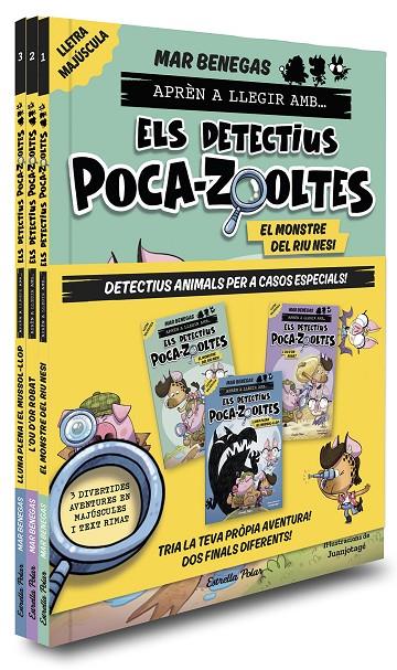 Pack Aprèn a llegir amb... Els detectius Poca-zooltes! 1-3. En lletra MAJÚSCULA | 9788413897998 | Benegas, Mar