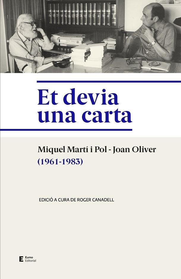 Et devia una carta | 9788497667166 | Miquel Martí Pol, Joan Oliver