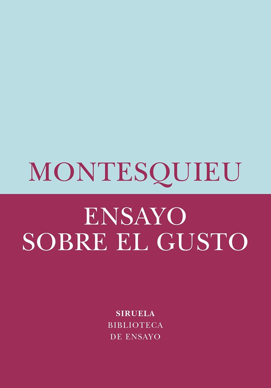 Ensayo sobre el gusto | 9788419942203 | Montesquieu,