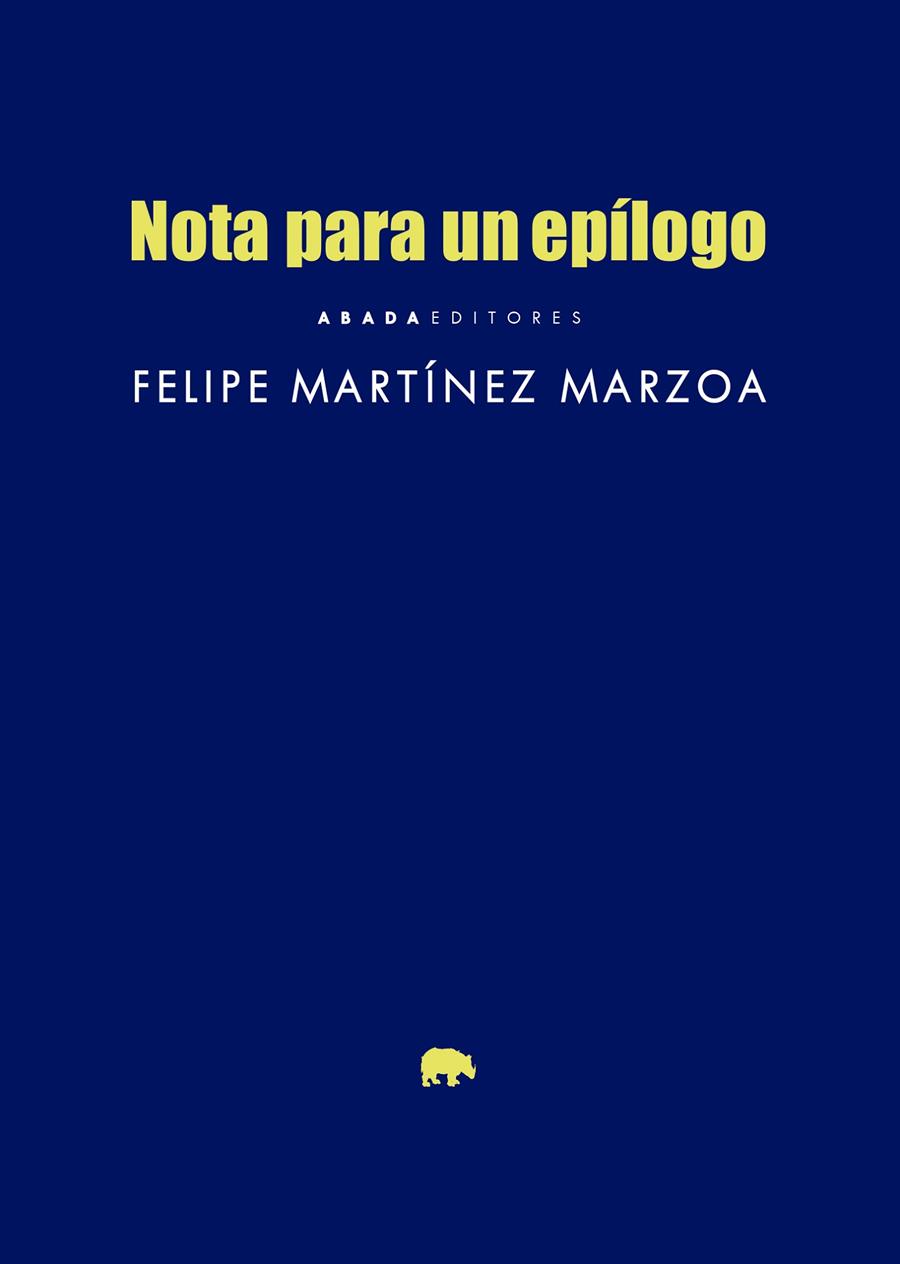 Nota para un epílogo | 9788419008039 | Martínez Marzoa, Felipe