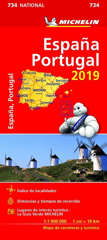 Mapa España Portugal 2019 | 9782067236707 | MICHELIN