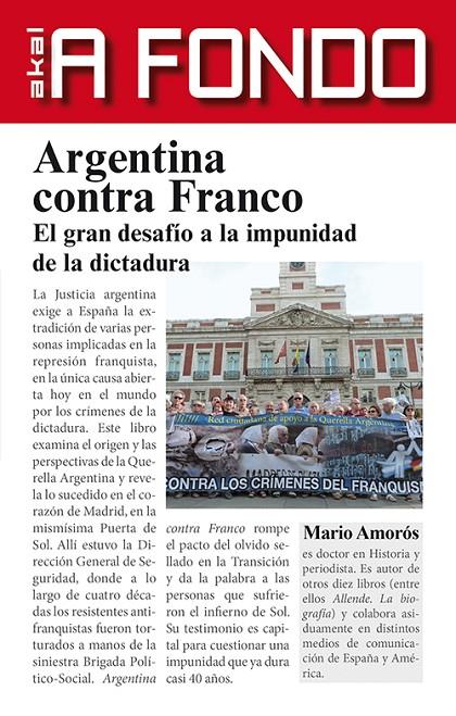 Argentina contra Franco | 9788446039785 | Amorós Quiles, Mario