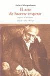 El arte de hacerse respetar | 9788497167819 | Arthur Schopenhauer