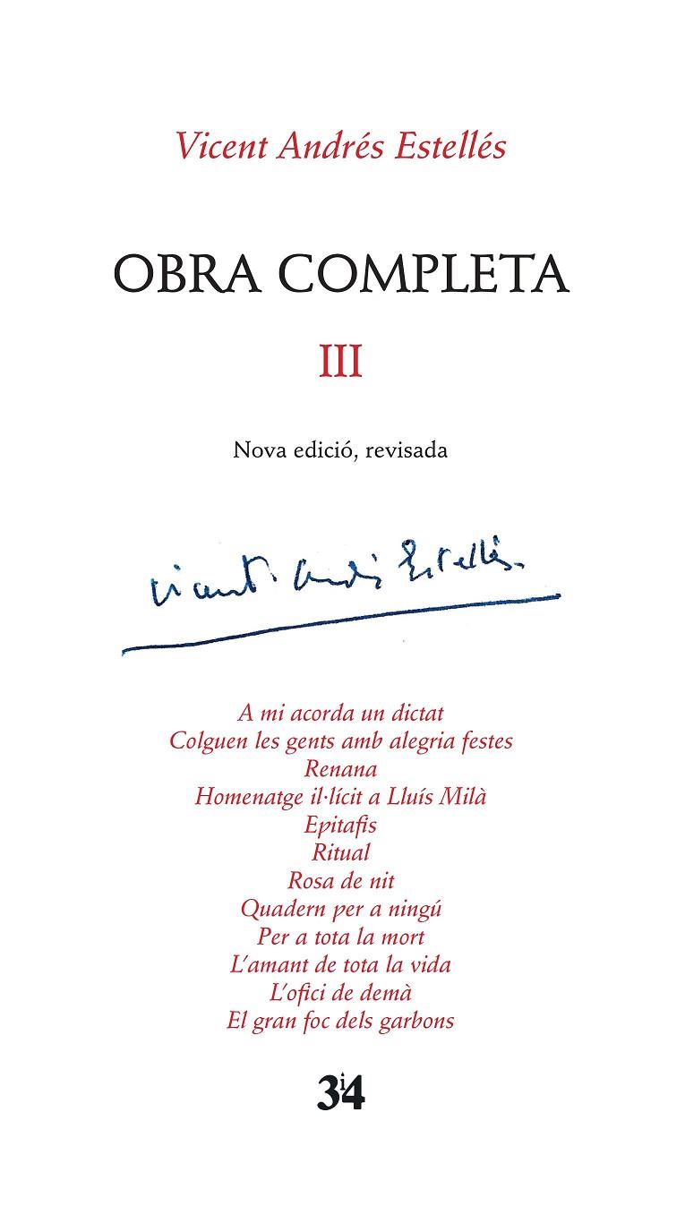 Obra completa III (Vicent Andrés Estellés) | 9788416789016 | Vicent Andrés Estallés