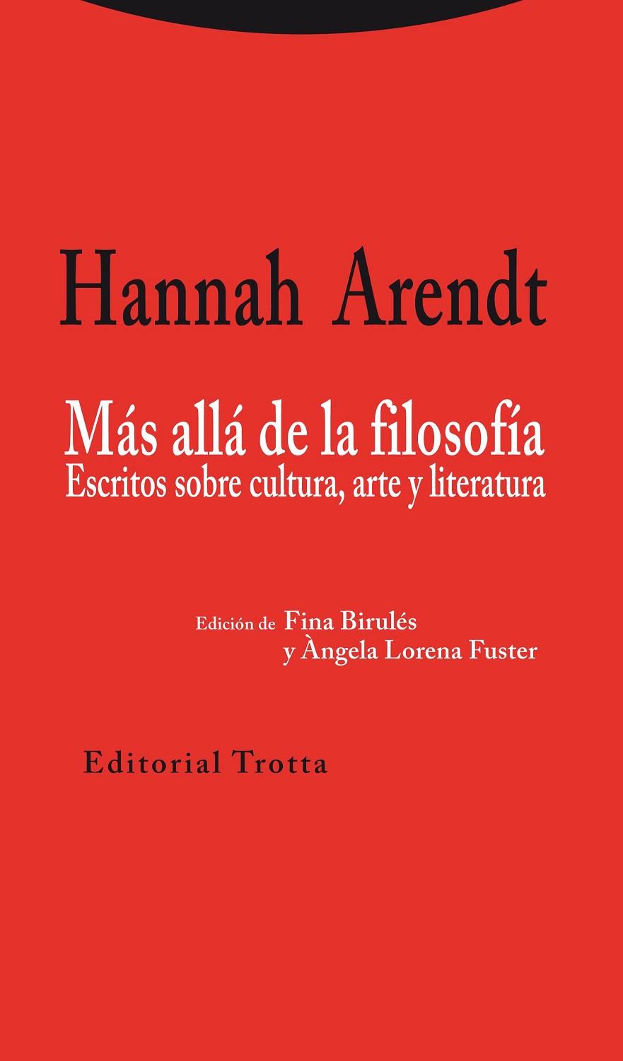 Más allá de la filosofía | 9788498795318 | Arendt, Hannah