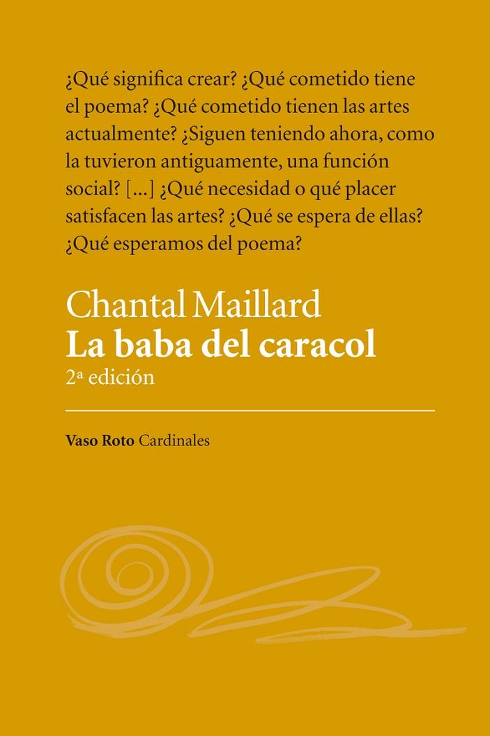 La baba de caracol | 9788494995224 | Maillard Chantal