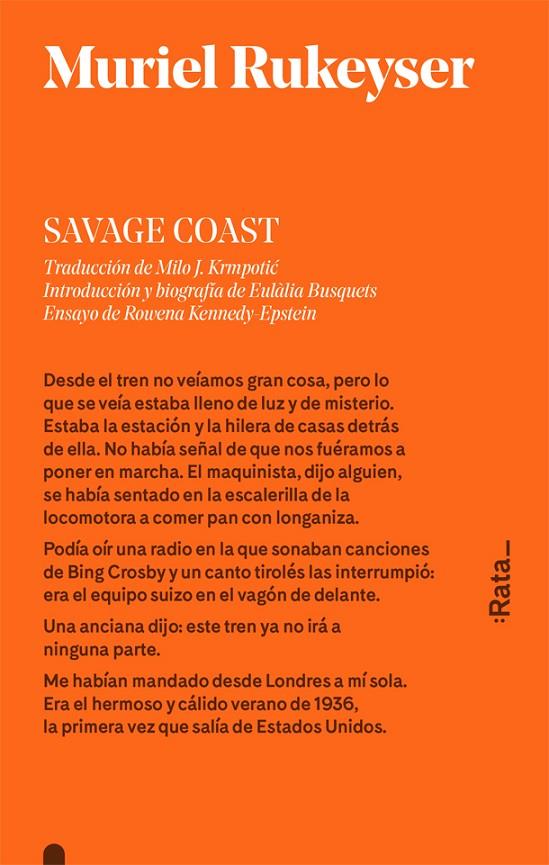 Savage coast CAS | 9788416738113 | Muriel Rukeyser