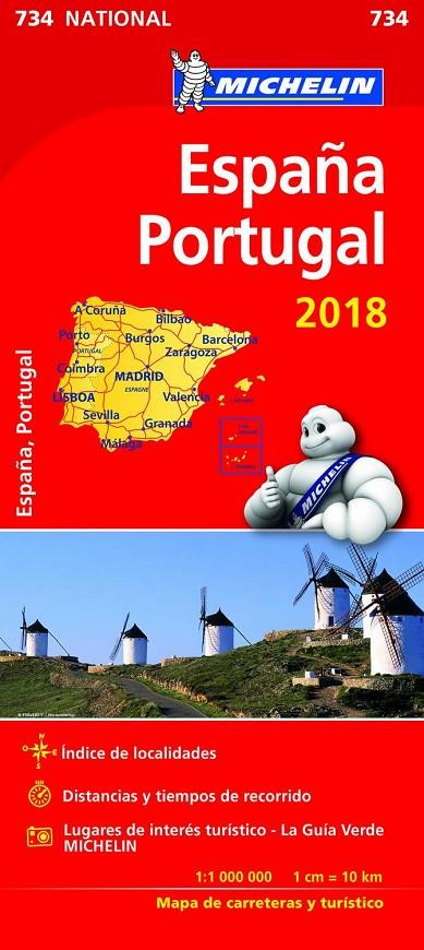 Mapa Espanya i Portugal 2018 | 9782067226654 | MICHELIN