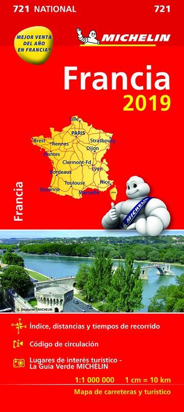 Mapa Francia 2019 | 9782067236530 | VV.AA.